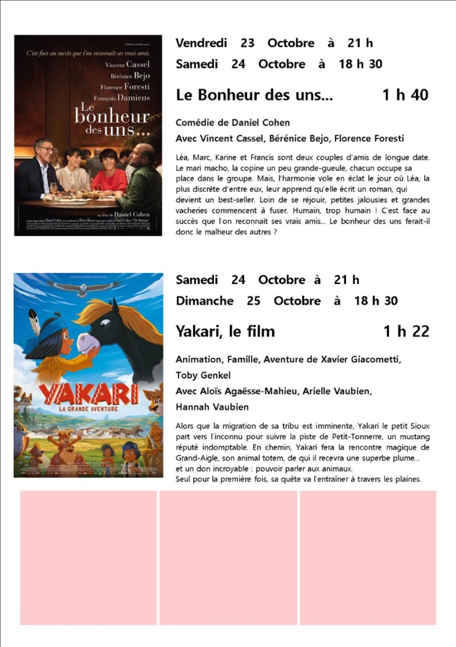 Cinéma Associu Scopre Marignana Octobre 2020