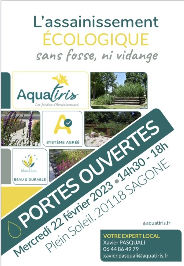 Journée portes ouvertes assainissement écologique Aquatiris à Sagone